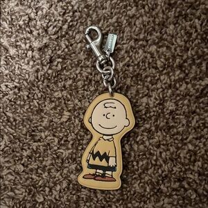 Coach Charlie Brown Yellow and Black Keychain